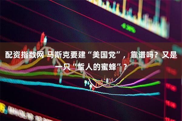 配资指数网 马斯克要建“美国党”，靠谱吗？又是一只“蜇人的蜜蜂”？
