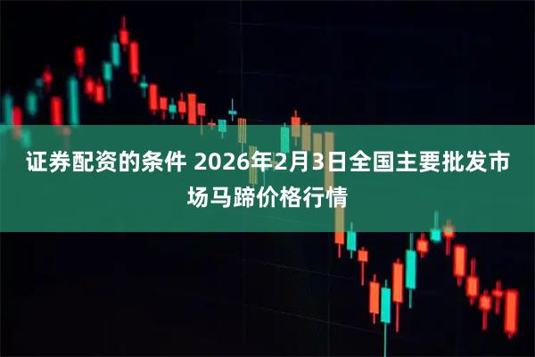 证券配资的条件 2026年2月3日全国主要批发市场马蹄价格行情
